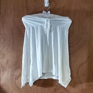 American Eagle Outfitters Strapless Shirt (White)